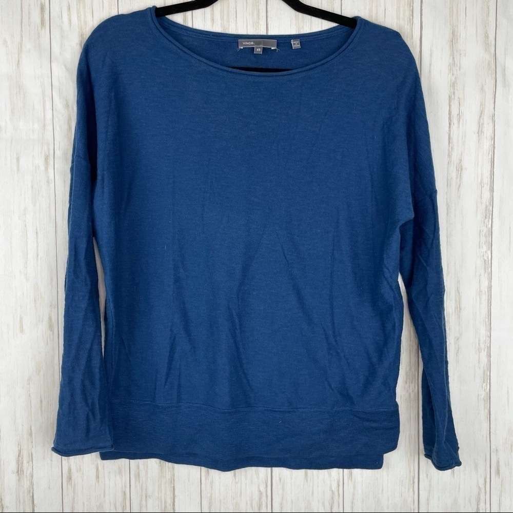 Vince blue long sleeve top
